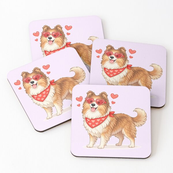 Item preview, Cute Rough Collie in Love – Minimal Valentine Dog Illustration designed and sold by GoodyPaws.