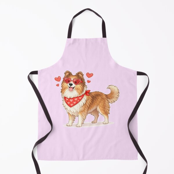 Item preview, Cute Rough Collie in Love – Minimal Valentine Dog Illustration designed and sold by GoodyPaws.