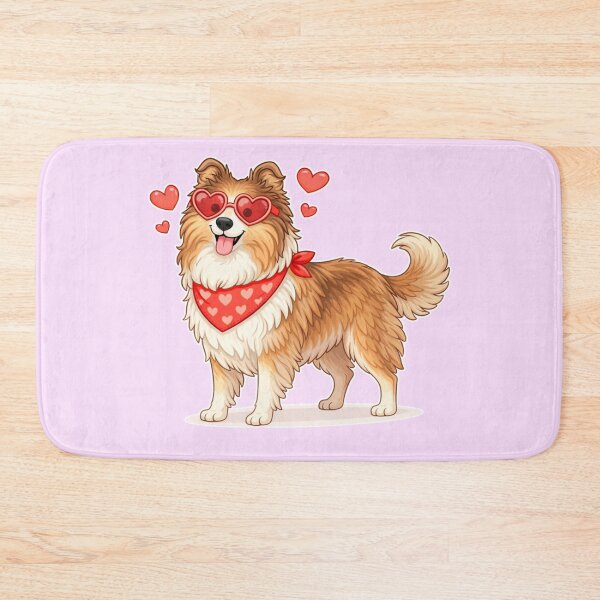 Item preview, Cute Rough Collie in Love – Minimal Valentine Dog Illustration designed and sold by GoodyPaws.