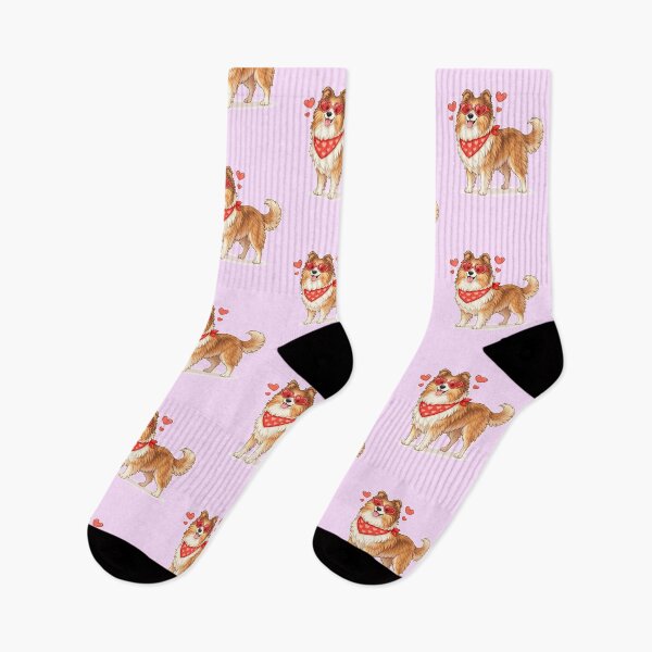 Item preview, Cute Rough Collie in Love – Minimal Valentine Dog Illustration designed and sold by GoodyPaws.