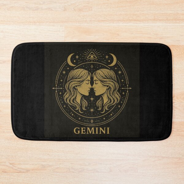 Item preview, Gemini Mystic Gold – Luxury Black & Gold Zodiac Twins Design designed and sold by Czerkiz.