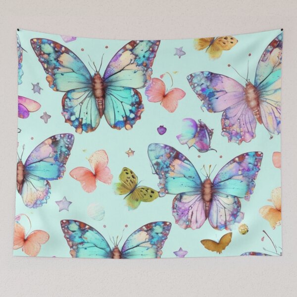 Item preview, Pastel Watercolor Butterfly Pattern designed and sold by FANTASTIC-N.