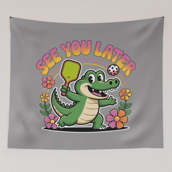 Item preview, See You Later, Pickleballer: Funny Alligator Animal T-Shirt designed and sold by Grang Art Artistic Designs.