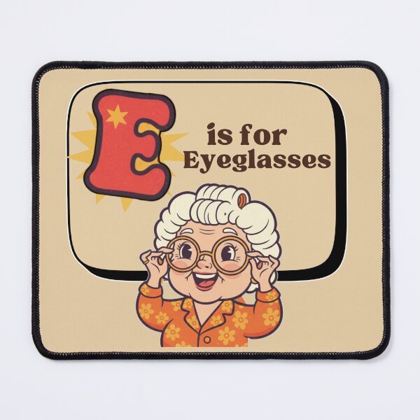 Item preview, The Senior Flashcard Series: Letter E is for Eyeglasses - Lost Eyeglasses – Retro Humor Collection designed and sold by Searching ideas.
