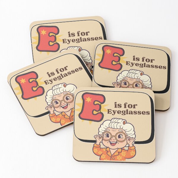 Item preview, The Senior Flashcard Series: Letter E is for Eyeglasses - Lost Eyeglasses – Retro Humor Collection designed and sold by Searching ideas.