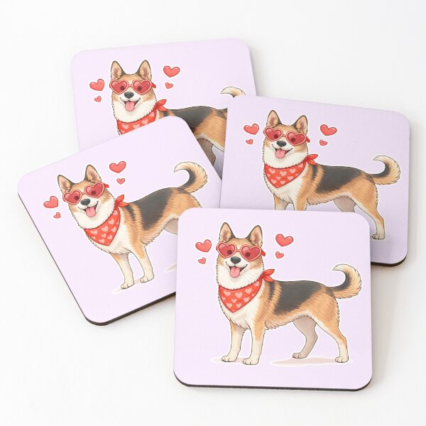 Item preview, Cute Smooth Collie in Love – Minimal Valentine Dog Illustration designed and sold by GoodyPaws.