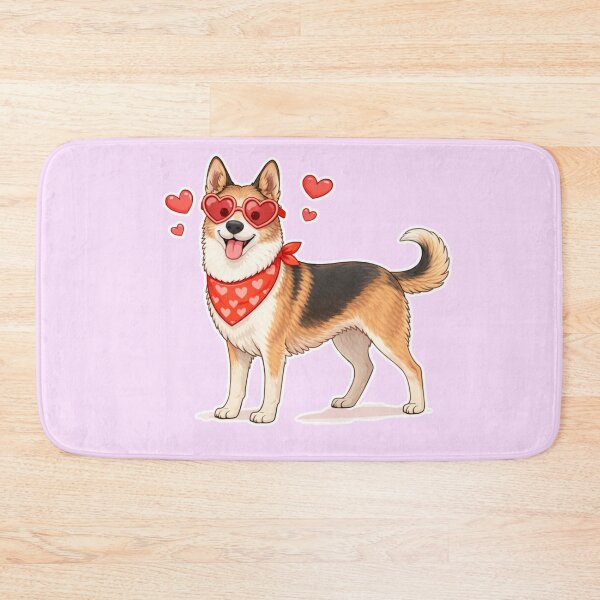 Item preview, Cute Smooth Collie in Love – Minimal Valentine Dog Illustration designed and sold by GoodyPaws.
