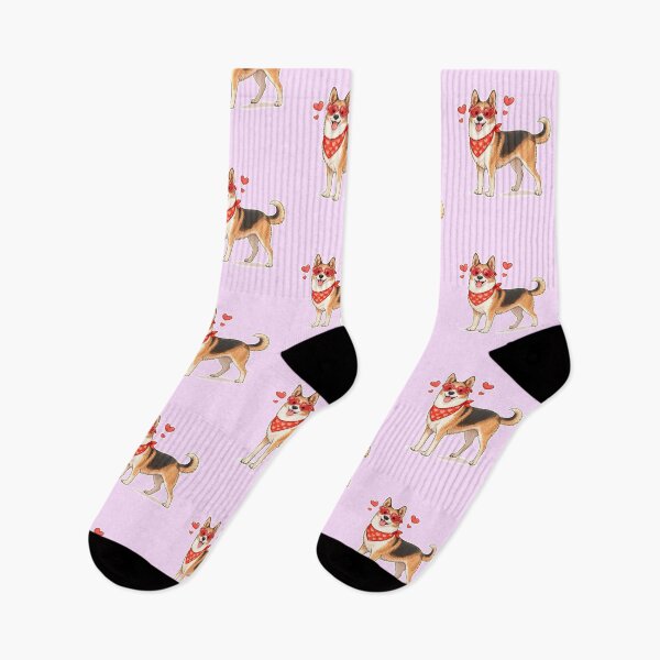 Item preview, Cute Smooth Collie in Love – Minimal Valentine Dog Illustration designed and sold by GoodyPaws.