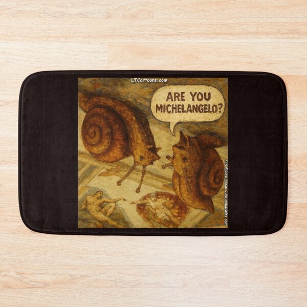 Item preview, Inquisitive Snail & Michelangelo Parody Cartoon – LT Cartoons designed and sold by Rick London Gifts.
