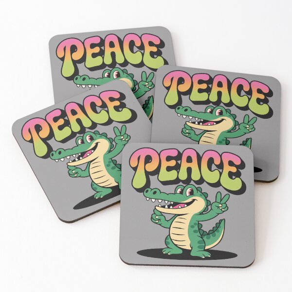 Item preview, Peace Alligator Retro Cartoon: Funny Alligator Animal T-Shirt designed and sold by Grang Art Artistic Designs.
