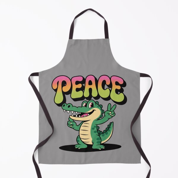 Item preview, Peace Alligator Retro Cartoon: Funny Alligator Animal T-Shirt designed and sold by Camel & Quirk.