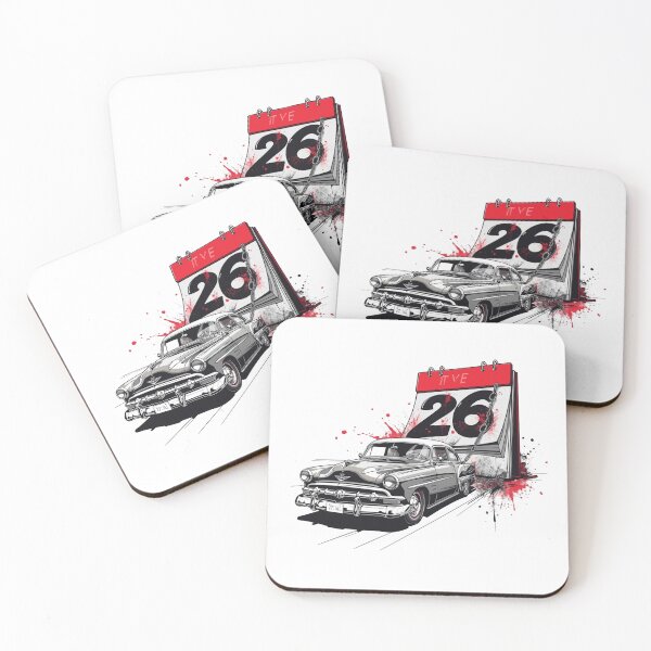 Item preview, January 26 Calendar Turn – Classic Car Urban Art designed and sold by MiszungART.