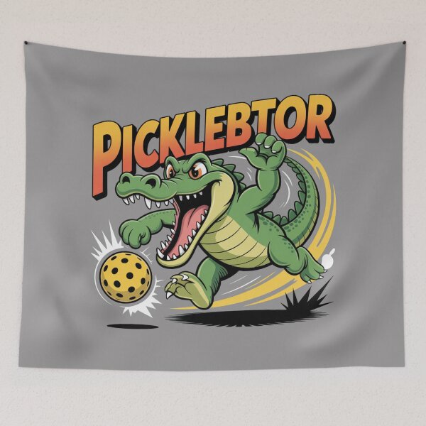 Item preview, Picklebator Groovy Pickleball: Funny Alligator Animal T-Shirt designed and sold by Grang Art Artistic Designs.