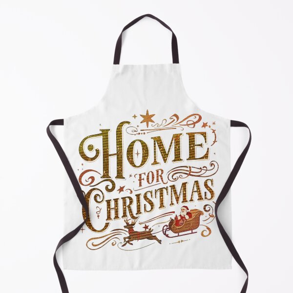 Item preview, Home for Christmas Vintage Glitter Sleigh Art | Holiday Typography Design designed and sold by phiawdesign9.