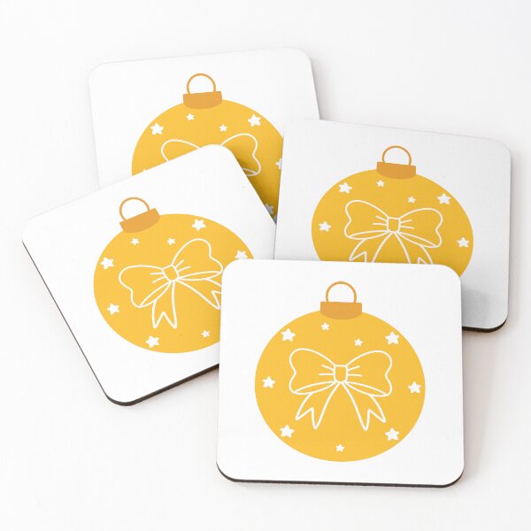 Item preview, Yellow Christmas ball with bow and stars designed and sold by Anngozza2.