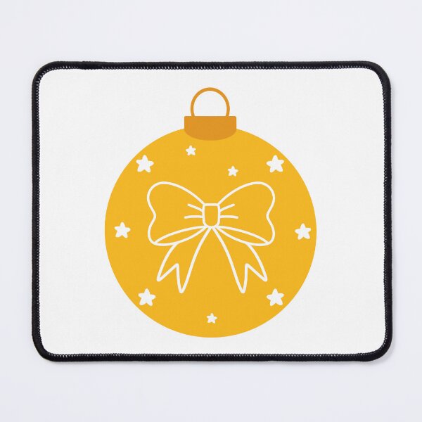 Item preview, Yellow Christmas ball with bow and stars designed and sold by Anngozza2.
