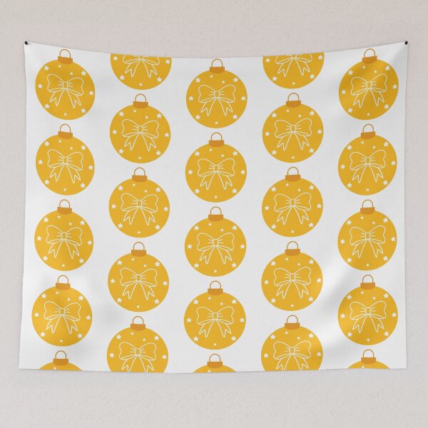 Item preview, Yellow Christmas ball with bow and stars designed and sold by Anngozza2.