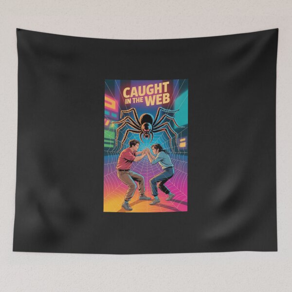 Item preview, Caught in the Web – Dark Spider Symbolism Cyber Trap Illustration designed and sold by Wonder Pixel Studio.