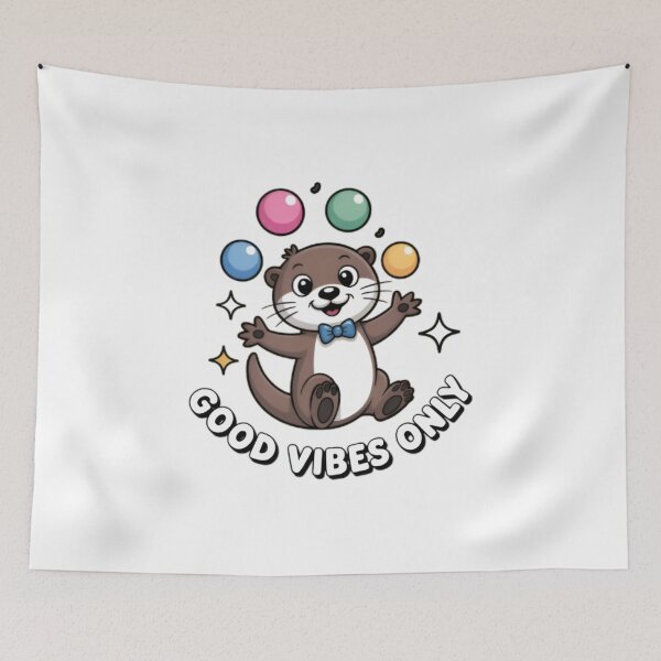 Item preview, Good Vibes Only Juggling Otter designed and sold by KozzyCrafts.