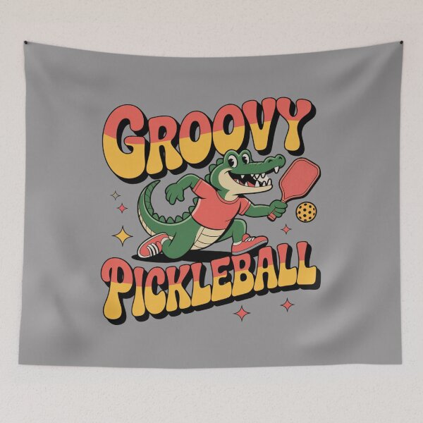 Item preview, Groovy Pickleball: Funny Alligator Animal T-Shirt designed and sold by Grang Art Artistic Designs.