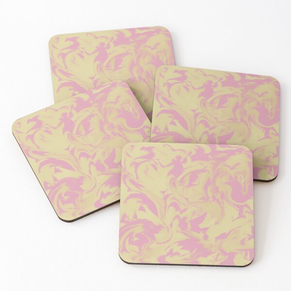 Item preview, Soft Pink & Butter Yellow Abstract Flow designed and sold by PrismarineStudio.