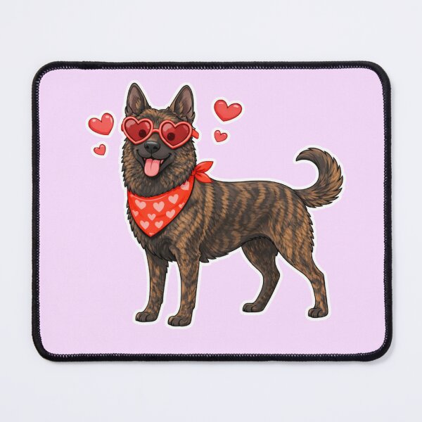 Item preview, Cute Dutch Shepherd in Love – Minimal Valentine Dog Illustration designed and sold by GoodyPaws.