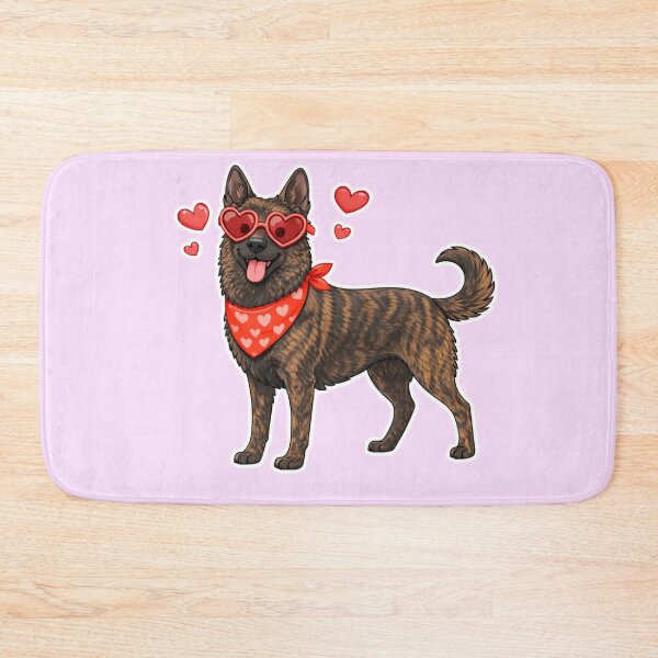 Item preview, Cute Dutch Shepherd in Love – Minimal Valentine Dog Illustration designed and sold by GoodyPaws.