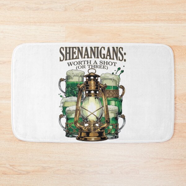 Item preview, Worth a Shot Lantern Toast Graphic Tee | Playful Shenanigans Emerald Brew Pub Celebration Shirt designed and sold by YMLux.
