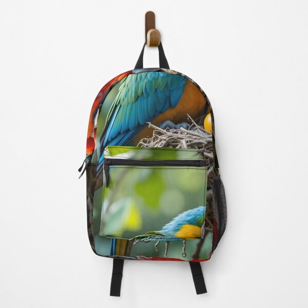 Item preview, Colorful Parrot Family Nest – Love, Care & Togetherness Nature Art” designed and sold by GeetArtHouse.