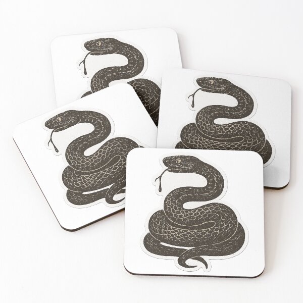 Item preview, Vintage Coiled grunge Snake Sticker designed and sold by FrkiArt.