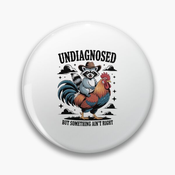 Item preview, Undiagnosed But Something Ain'T Right Raccoon Chicken designed and sold by Elenasriveras.
