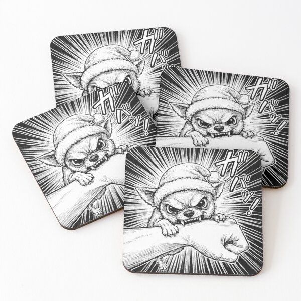 Item preview, Angry Chihuahua Bite Manga Illustration Black and White Funny Dog Art designed and sold by love3617.