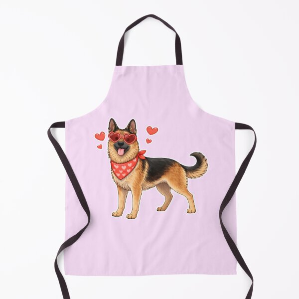 Item preview, Cute German Shepherd in Love – Minimal Valentine Dog Illustration designed and sold by GoodyPaws.