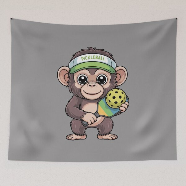 Item preview, Pickleball Monkey Champ: Funny Chimp Animal T-Shirt designed and sold by Grang Art Artistic Designs.