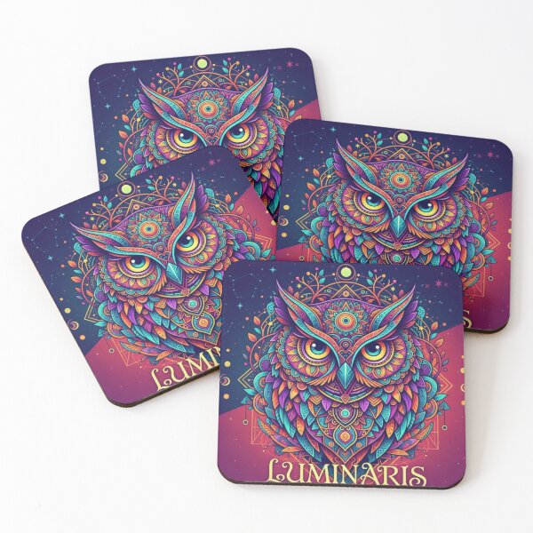 Item preview, Luminaris – Mystical Owl Sacred Geometry Art designed and sold by Dogandesighn.