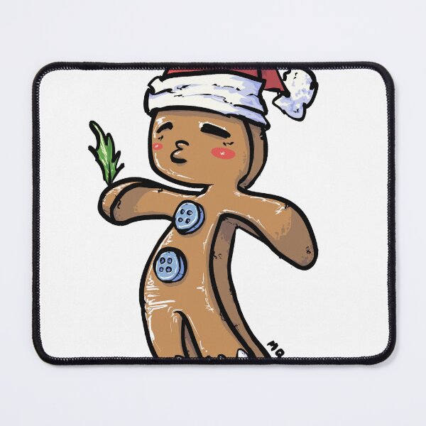 Item preview, Gingerbread Kiss designed and sold by Cute & Funny Hand-Drawn Prints | Happy Doodle Friends Shop.