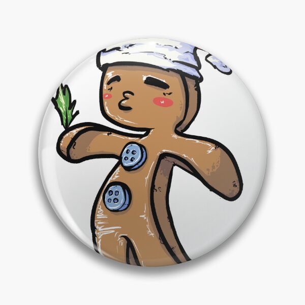 Item preview, Gingerbread Kiss designed and sold by Cute & Funny Hand-Drawn Prints | Happy Doodle Friends Shop.
