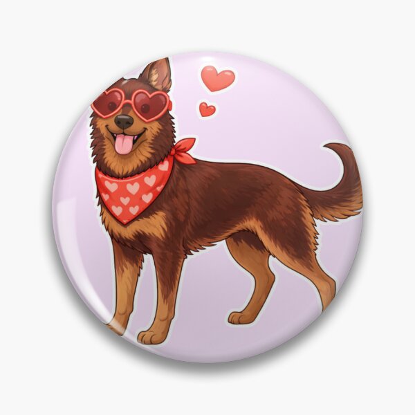 Item preview, Cute Australian Kelpie in Love – Minimal Valentine Dog Illustration designed and sold by GoodyPaws.