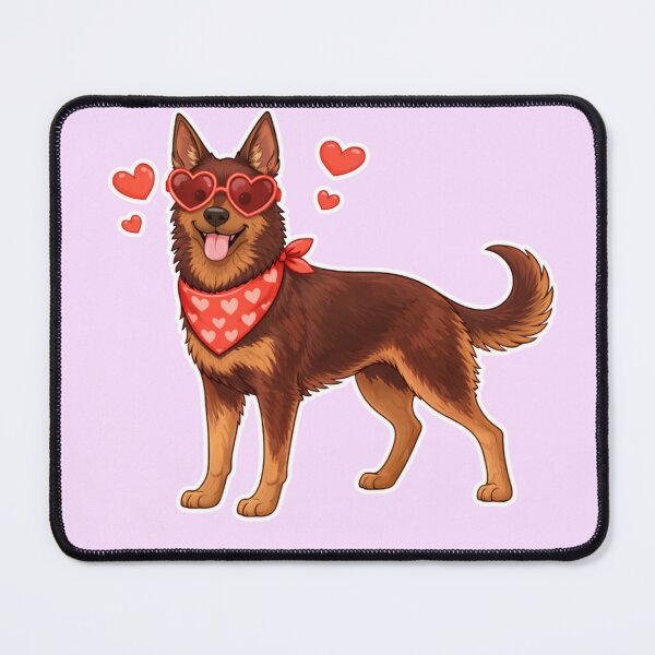 Item preview, Cute Australian Kelpie in Love – Minimal Valentine Dog Illustration designed and sold by GoodyPaws.