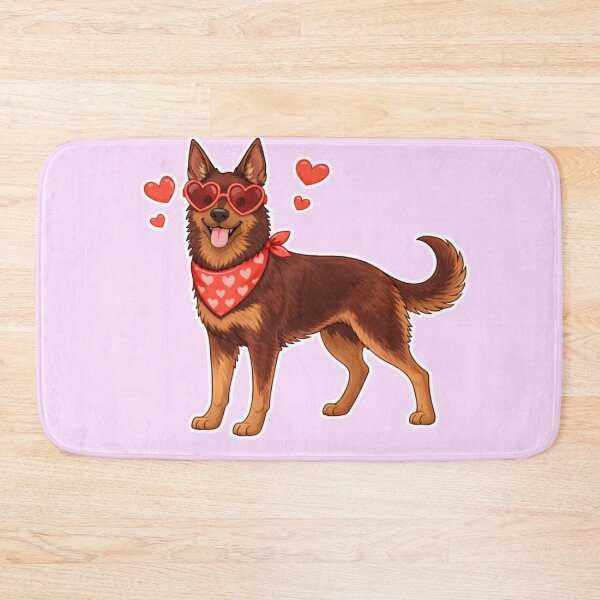 Item preview, Cute Australian Kelpie in Love – Minimal Valentine Dog Illustration designed and sold by GoodyPaws.