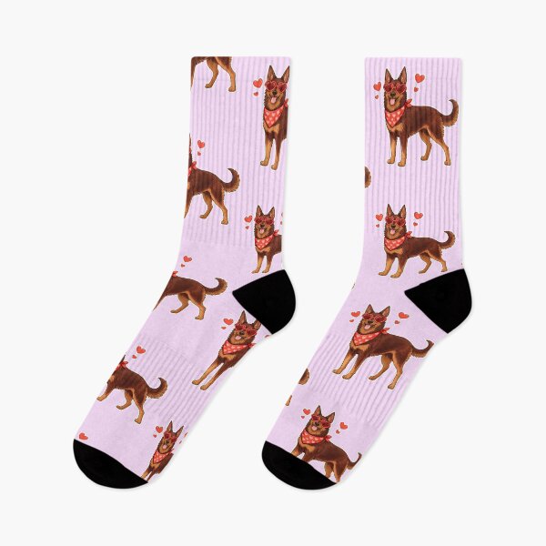 Item preview, Cute Australian Kelpie in Love – Minimal Valentine Dog Illustration designed and sold by GoodyPaws.