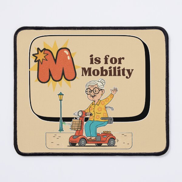 Item preview, The Senior Flashcard Series: Letter M is for Mobility – Retro Humor Collection designed and sold by Searching ideas.