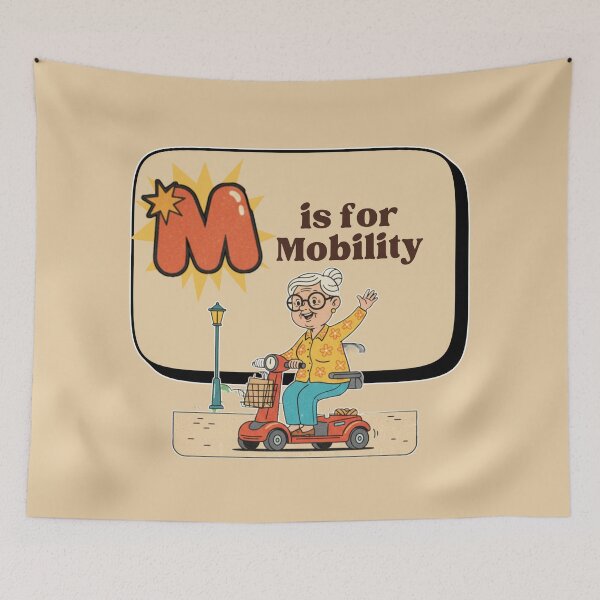 Item preview, The Senior Flashcard Series: Letter M is for Mobility – Retro Humor Collection designed and sold by Searching ideas.