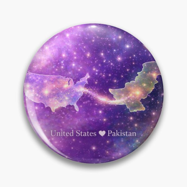 Item preview, United States Pakistan Long Distance Couple Love Design designed and sold by ArcanePrintsxo.