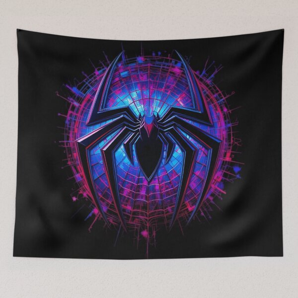 Item preview, Neon Cyber Spider Emblem – Futuristic Synthwave Arachnid Art designed and sold by Dyan4.
