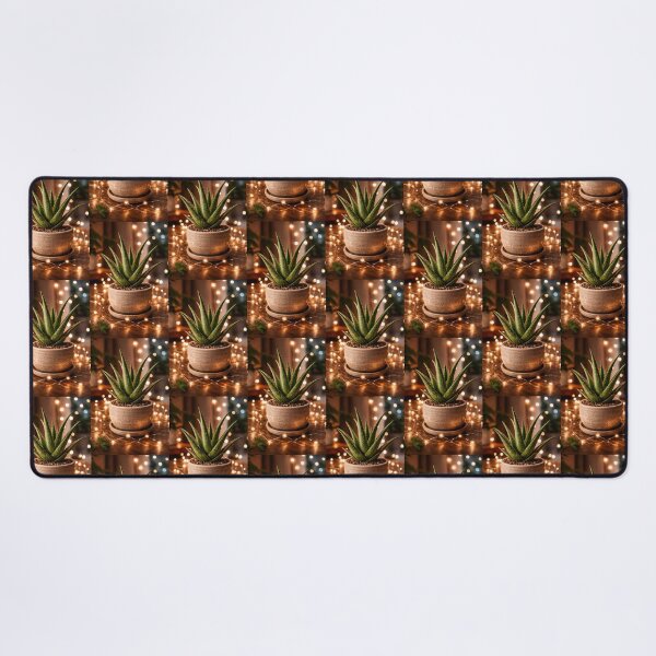 Item preview, Aloe vera plant surrounded by cozy lights designed and sold by Marici8.