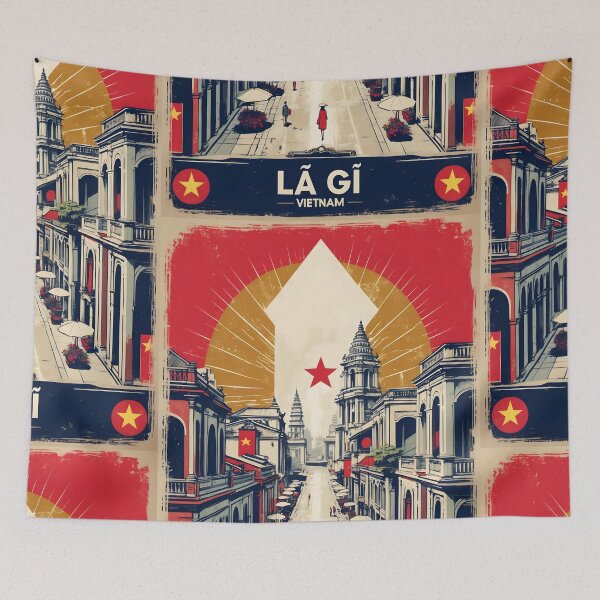 Item preview, La Gi Vietnam 1950s Retro Poster Tourism designed and sold by TravelersGems.
