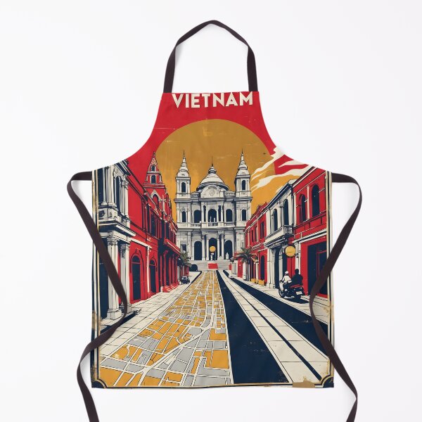 Item preview, Qui Nhon Vietnam 1950s Retro Poster Tourism designed and sold by TravelersGems.