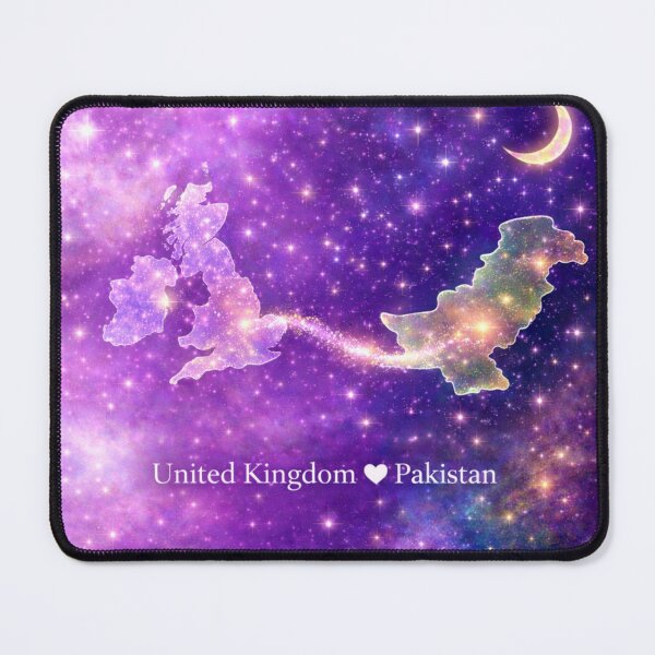 Item preview, United Kingdom Pakistan Long Distance Couple Love Design designed and sold by ArcanePrintsxo.