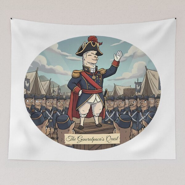 Item preview, The Generalpaca's Quest | Epic Adventure Art designed and sold by Pets & Memes & Stuff.